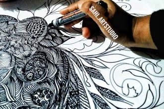 design watercolor pattern for your product and wedding invitation