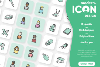 design a modern line icons