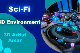 design sci fi 3d environment for games in unity 3d