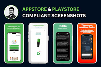 make app store screenshots and visuals graphics