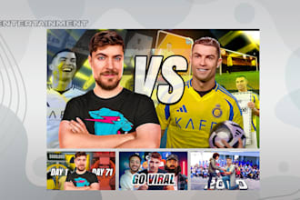 create clickbait youtube thumbnail design for high CTR and views