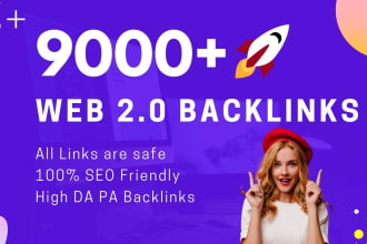 create 9000 web 2 0 backlinks