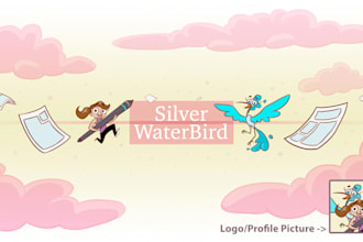 create fun, colorful youtube banner and logo just for you