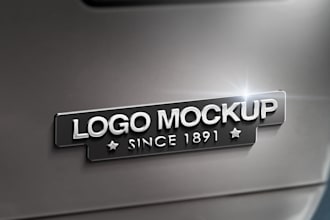 replicate logo in STEEL metal version