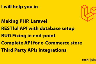 be your API, laravel, PHP laravel, nodejs api developer