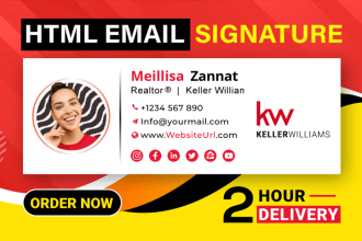 make clickable HTML email signature and animated email signature