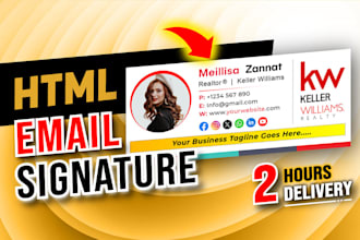 make clickable HTML email signature and animated email signature
