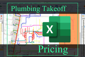 do detailed plumbing, drainage takeoff, cost estimation, mep
