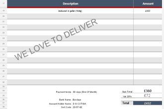 create invoice templates in excel and google sheets