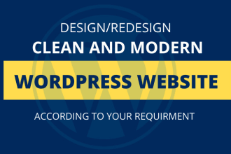 design a clean and modern wordpress website