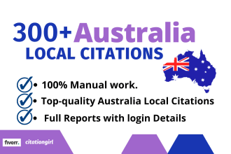 build 300 australia local citations for local SEO