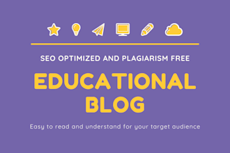 be educational article writer for your education blog