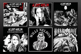draw anything illustration for metal album cover