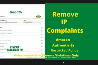 reinstate or remove IP complaints intellectual copyright violations amazon