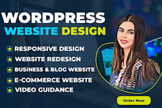build responsive professional wordpress website design or blog website
