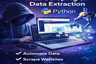 do web scraping, data extraction and data mining using python