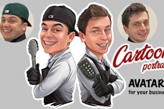 draw your avatar, cartoon, caricature portrait
