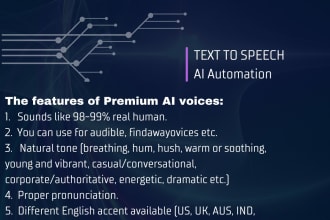 convert text to speech, audiobooks, podcasts using ai voices