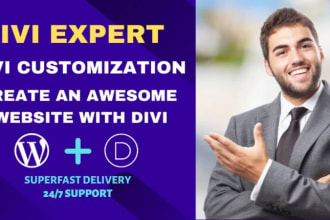 design your divi wordpress website or customize divi theme, divi builder
