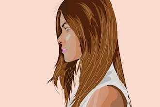 create stunning vexel vector art portrait