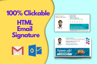 make a clickable HTML email signature in 3 hours
