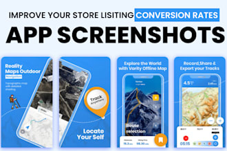 design app screenshots for google play store and app store