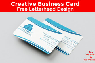 design modern and unique business cards and letter head