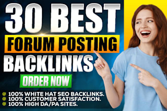 create high da DR forum posting manual backlinks with a white hat SEO strategy