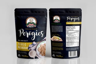 design trendy packaging and label for cosmetics and food