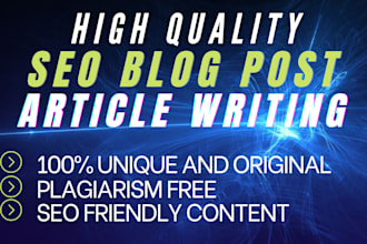 write high quality articles and blog posts