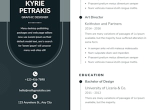 design a killer CV or resume in infographic style in 24 hr