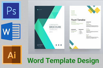 design ms word template or format microsoft word document
