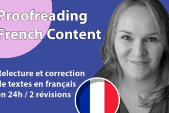 proofread and edit text in french