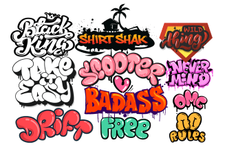 do graffiti,badass,bubble,drip,fatty logo or shirt