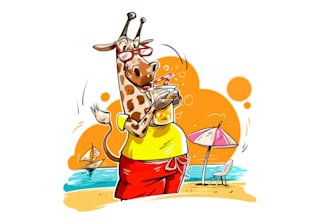 create 2d cartoon characters, cartoon drawings, book covers