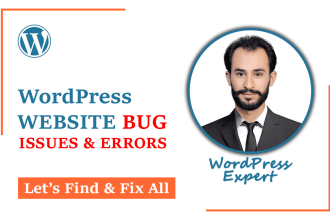 do wordpress website bug fixing, issues or errors