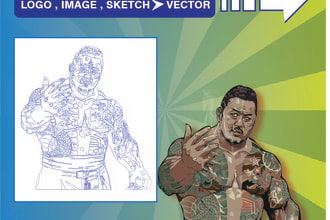 perfectly vectorize images, convert your logo to vector or in digital art