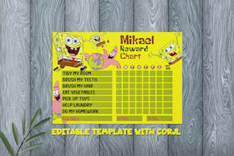 make kids reward chart for your kids and etsy shop