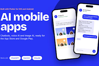 develop ai mobile app and ai chatbot app with flutter for ios and android