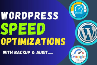 do wordpress website speed optimization and increase page loading speed