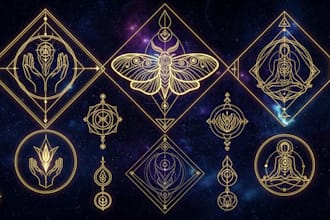 do sacred geometry, mystical, healing spiritual logo design