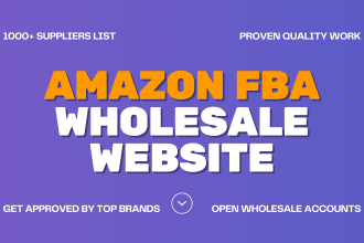 create amazon fba wholesale website for brand approval