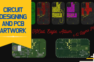 do electronic circuit design and pcb board with kicad