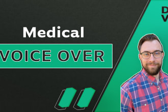 record a confident medical narration voice over