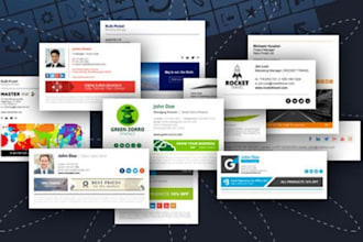 create professional  HTML email signature for gmail,mack and outlook
