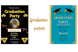 make an eye catching graduation party posters