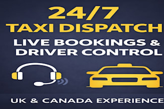provide taxi dispatch service and customer support