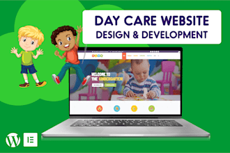 develop daycare, childcare, kindergarten, preschool website