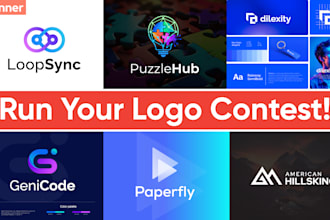 run a business logo design contest with my expert team