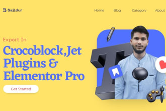 build dynamic crocoblock website using jet plugins and elementor pro